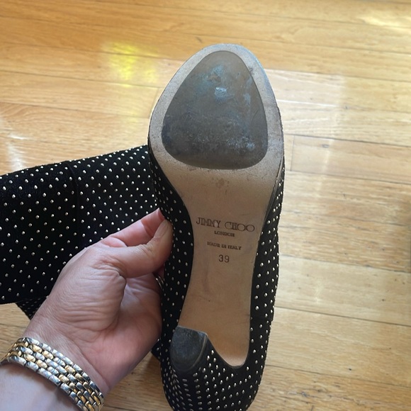 Jimmy Choo "Tari" Black Suede Mid Calf Boot - Picture 8 of 9